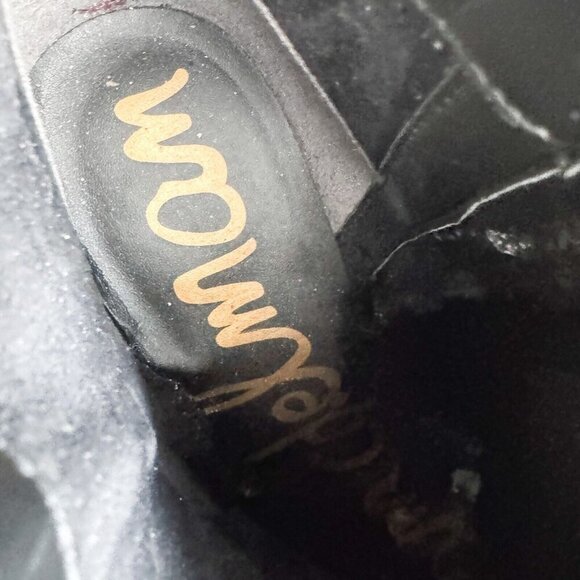 Sam Edelman Anthropologie Black Leather Kitten Heel Booties - Picture 9 of 9